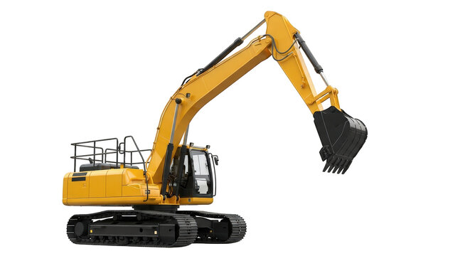 Heavy duty excavator machine for construction and earthmoving projects