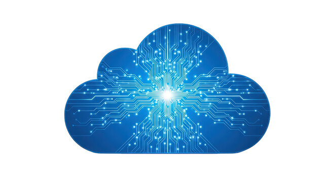 Cloud Computing Technology Concept with Circuit Board Design