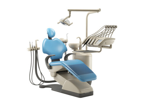 Modern dental chair with advanced equipment for professional oral care procedures