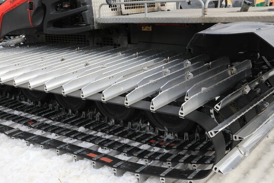 snowcat is a special tracked vehicle used for preparing ski slopes and ski trails