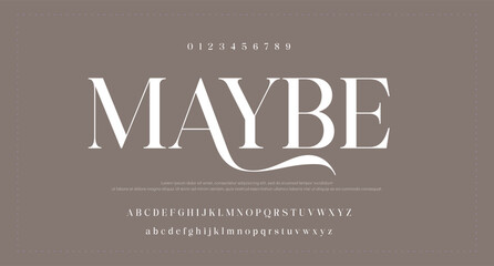 Obraz premium Modern Font. Sans Serif Font. Regular Bold Italic Uppercase Ampersand and Number Typography urban style alphabet fonts for fashion, sport, technology, digital, movie, logo design, vector illustration