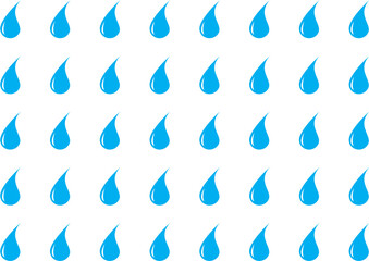 Fototapeta premium Blue water drops set Water or rain drops shape icons set. water droplet symbols. Raindrops icon line style.