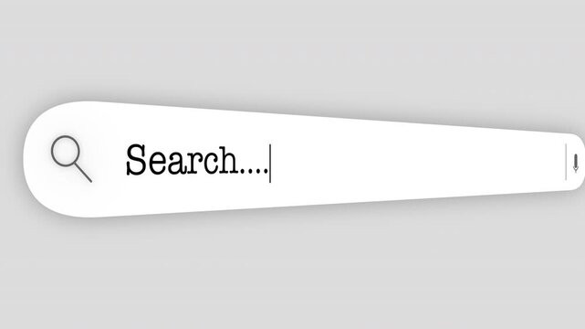 Search Bar Internet browser Animation with typing of the "search" word 
