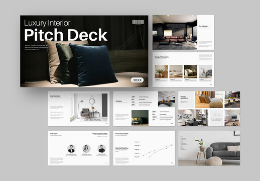 Luxury Interior Pitch Deck Layout