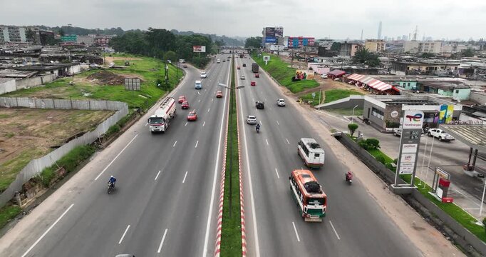 High-Speed Roads Cutting Through the City, Connecting Millions of Lives in Abidjan