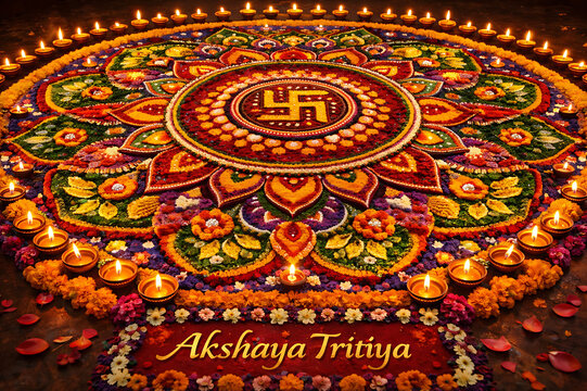 Luxury Indian Gold Jewellery Display with Diya Lights for Akshay Tritiya, Diwali Deepavali, Dhanteras, Navratri, Laxmi Poojan, Gudi Padwa, Ugadi, Karva Chauth, Pongal Makar Sankranti, Bridal Jewellery