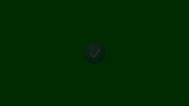 green checkmark motion graphic animation