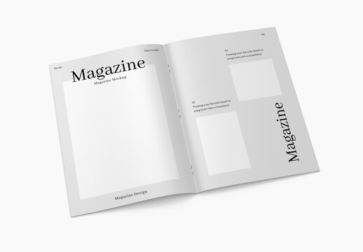 Magazine Spread Mockup PSD