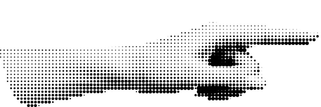 Halftone vector of grunge hand pointing, transparent png design, retro futurism style