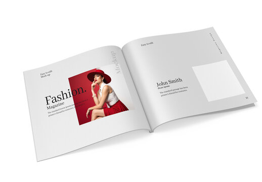 Square Magazine Mockup Template