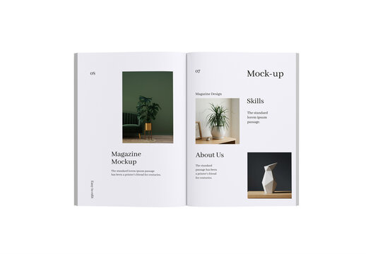 Spread Magazine Mockup Template