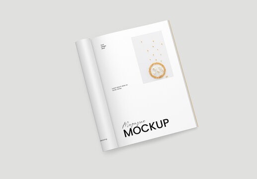 Rolled Magazine Mockup Template
