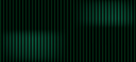 Obraz premium Abstract digital background showcases glowing vertical green light bars symmetrically placed against deep black creating a dynamic and mysterious visual screen texture ideal for modern presentations.