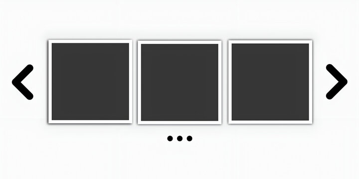 Image Carousel Slider Interface with Navigation Arrows and Gallery Preview UI