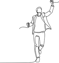 Fototapeta premium Man wearing virtual reality headset.