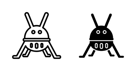 Space Lander Module Icon Set for Moon Exploration © Halim