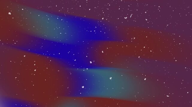 Seamless abstract video of aurora-like blue and teal waves over a maroon star-speckled backdrop. Soft flowing gradients and subtle particles create atmospheric motion backgrounds and overlays.