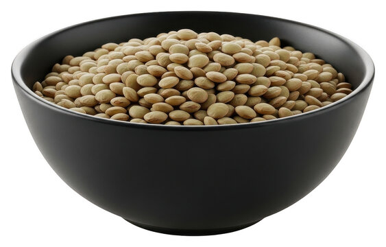 Dry lentil png Green pulse cutout Healthy legume png Raw seed cutout Organic grain png Round bean cutout Black bowl png Whole crop cutout Pure protein png isolated transparent background image