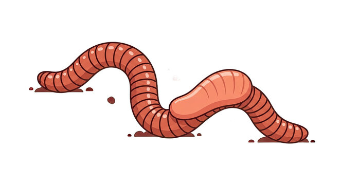 Worm with segmented body moving.