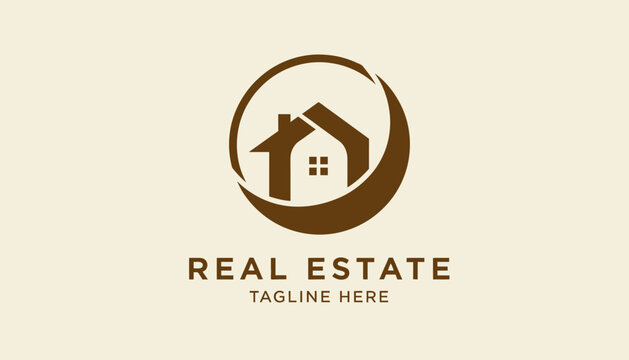Real estate logo design template.