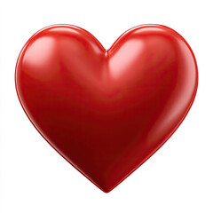 Fototapeta premium Red heart shape with smooth texture and shiny surface