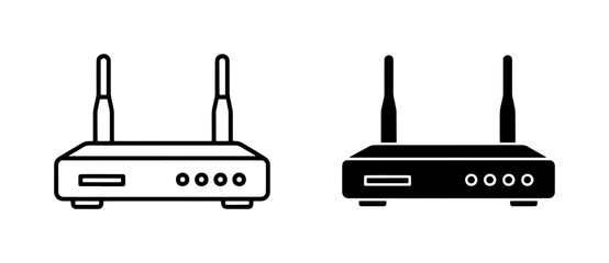 Obraz premium Wireless Router Icon Set for Network Connection