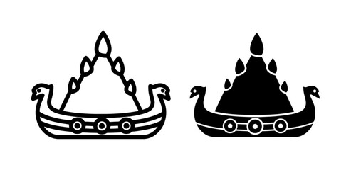 Thai Royal Barge Suphannahong Boat Icon Set © Mizan