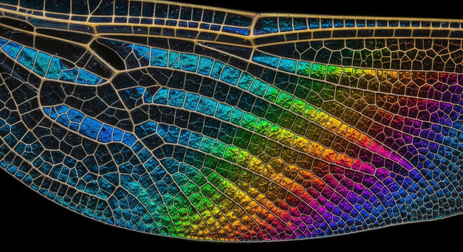 Colorful wireframe grid with rainbow gradient flowing across geometric surface, representing digital landscape and futuristic data structure.