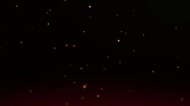 夜に火の粉が舞う背景動画_プロモーション