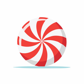 Red and white swirl hard candy