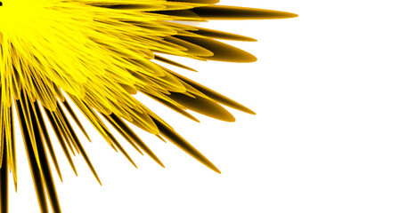Cartoon comic book explosion burst with sharp yellow rays and flash effect on white background © LILIIA SMIRNOVA