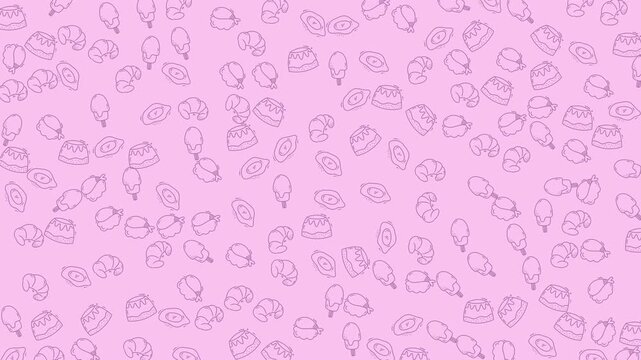 High-resolution seamless pink pattern with hand-drawn circular doodles on a soft pastel background, perfect for wallpaper, fabric, stationery, packaging and digital design projects.