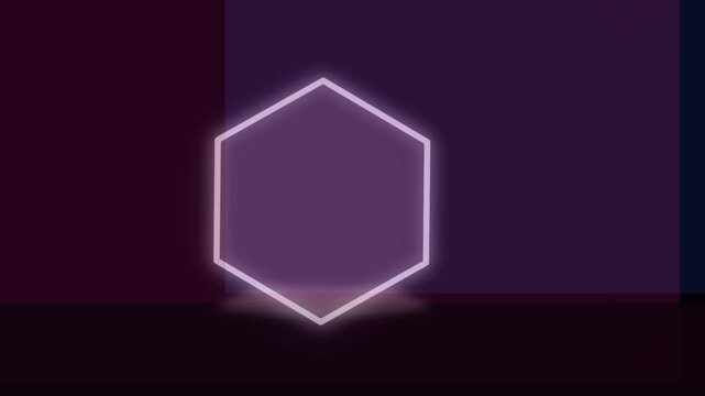 Pulsing neon geometric cube animation loop abstract tech background