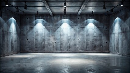 Fototapeta premium empty room with spotlights