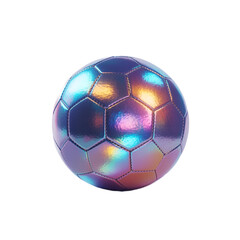 Naklejka premium A unique, iridescent soccer ball, perfect for sport and leisure.