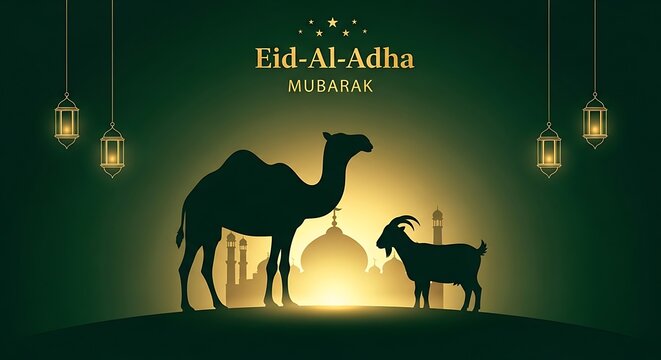 Eid al adha mubarak celebrating sacrifice and faith in islam with beautiful islamic imagery