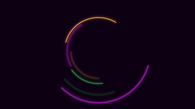 Neon glowing infinity loop motion animation loop seamless