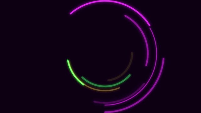 Neon glowing infinity loop motion animation