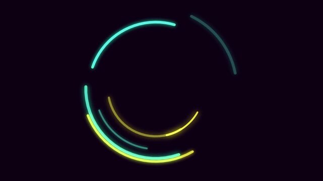 Neon light infinity loop motion animation