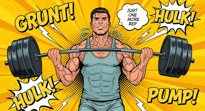 A muscular person is doing weight lifting