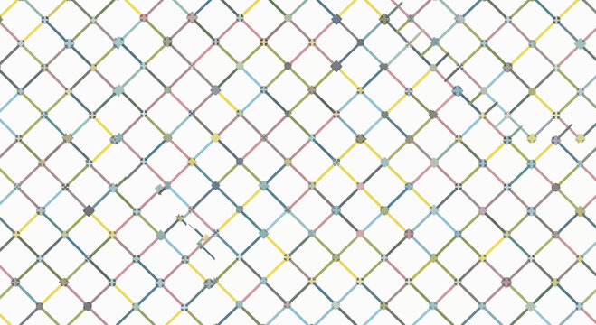 A light background with a repeating pattern of intersecting diagonal lines in pastel colors