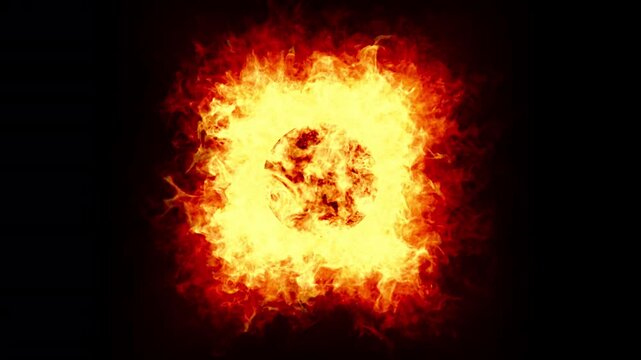 VFX Fireball Sphere 5 Seconds Loop 30fps Style3
