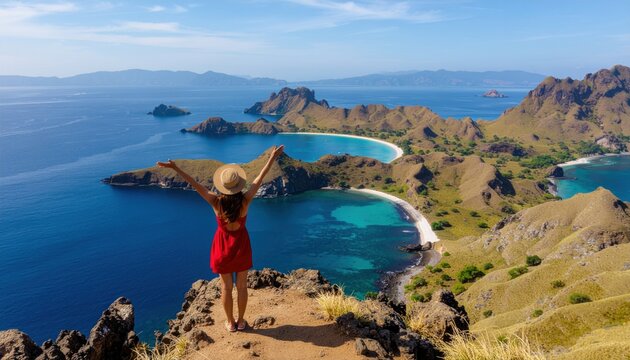 Woman on Padar Island.