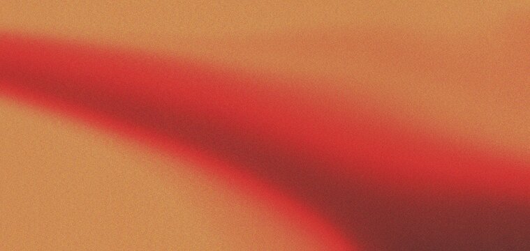 Abstract Warm Amber Orange and Vibrant Crimson Red Liquid Gradient Background with Heavy Grainy Noise Texture and Fluid Organic Silk Shapes for Modern Aesthetic Minimalist Backdrop and Digital Art