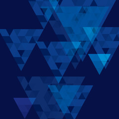 Fototapeta premium abstract Blue Geometric Background with Overlapping Triangles, Modern Minimalist Vector Graphic Design.