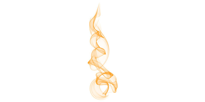 Abstract orange smoke trail flowing gracefully on a dark black background digital art design for modern creative designs