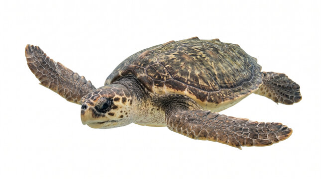 baby sea turtle swimming in clear water