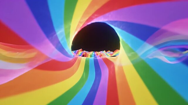 woman and rainbow