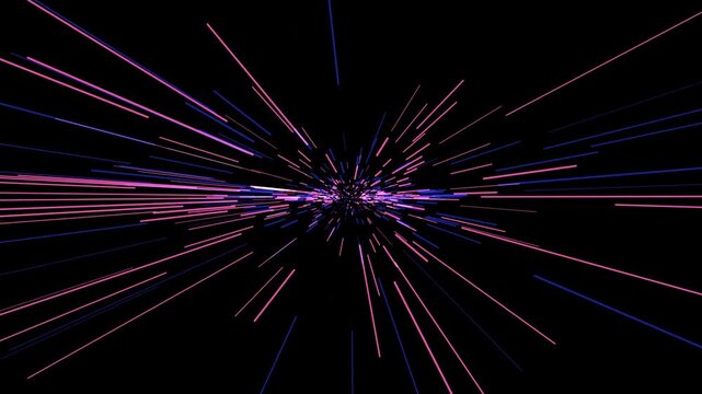 Vibrant and cosmic particle animation representing a celestial axis orbiting particles. Smooth 4K rendering with deep Pink and Multicolor light trails. Perfect for futuristic overlays and creative dig