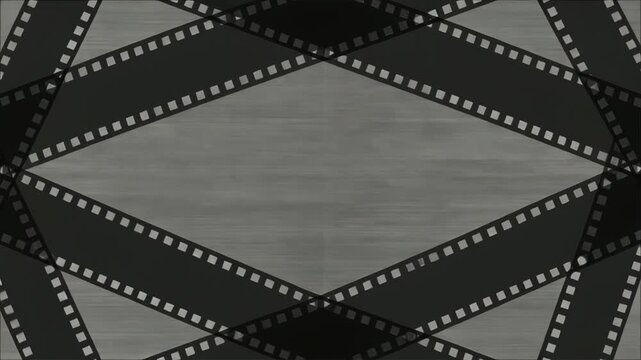 幾何学的に流れるネガフィルムの都会的ミニマル背景